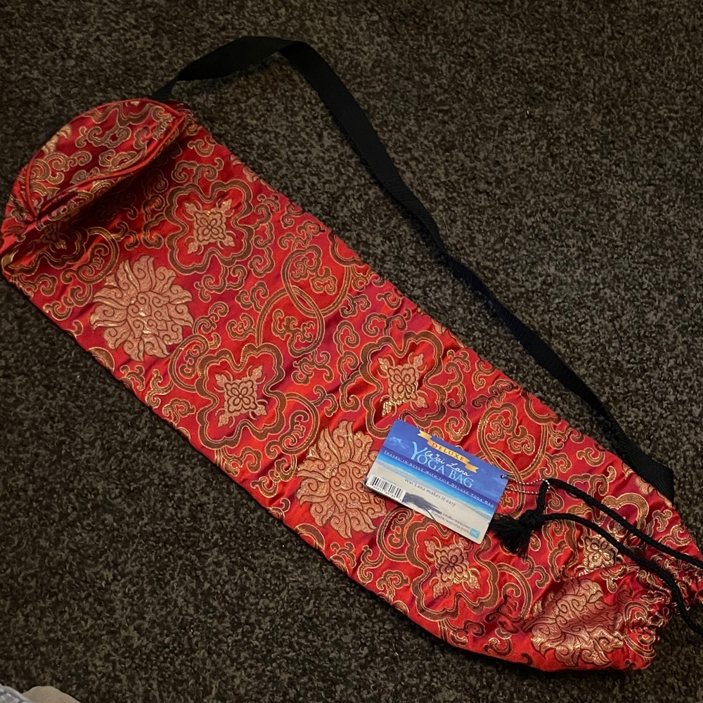 Red and Gold Yoga Mat Bag